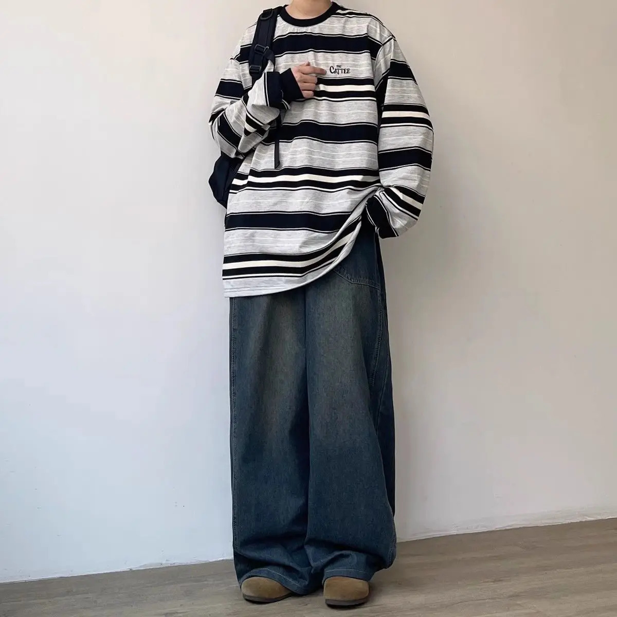 Summer American Street Mens and Womens Fashion Retro Straight Loose Jeans Couple Wash Wide Leg Casual Pants y2k 241204