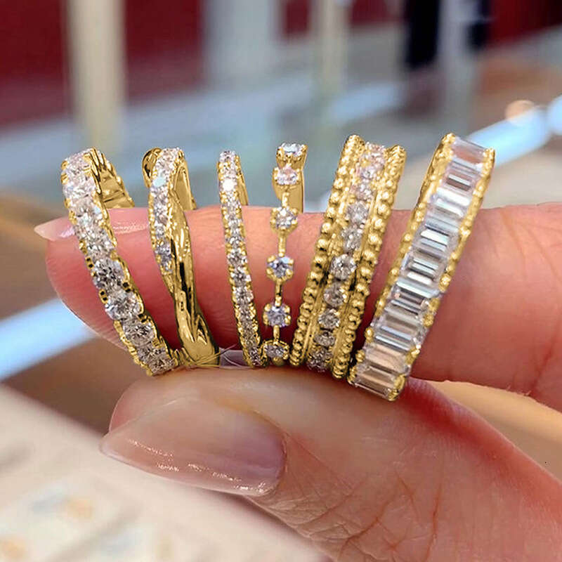 designer jewelry Moissanite dia ring Vecalon Lustre Promise Wedding Band Ring Top quality Sterg Sier VVS Dia Engagement rings for women