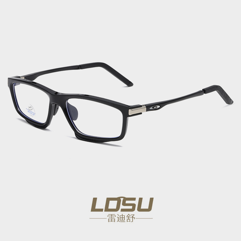 TR90 retro sports glasses frame aluminium magnesium leg spring frame anti-blue light cycling plano 81304