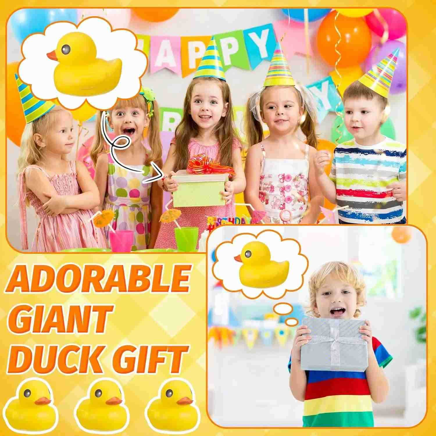 Giant Rubber Duck 6.89 Inch Big Rubber Duck Large Duck Bath Toy with Squeaky Sound for Summer Baby Shower Birthday Par FavorXJ241207