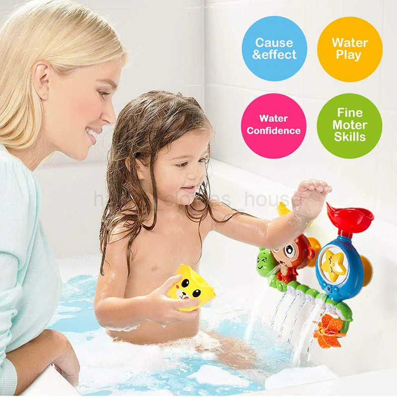 Baby Bath Toy Wall Sunction Cup Track Water Games Bathroom Monkey Caterpilla Bath Shower Toy for Boys Girls Christmas GiftsXJ241207