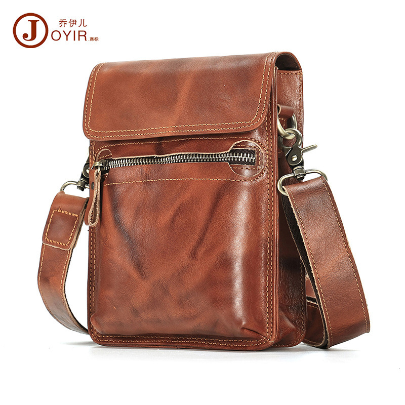 Vegetable tanned crossbody high-end leather head layer cowhide men's single shoulder bag