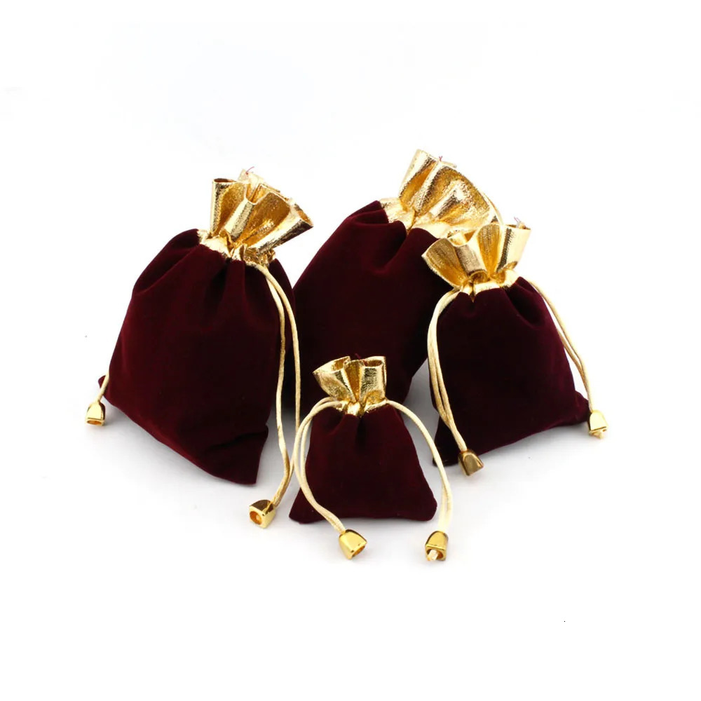 Elegant velvet bag Lint bag flannel jewelry bag Charpie Motarium cotton flannel gold-plated packaging bag 50 pieces/batch 241206
