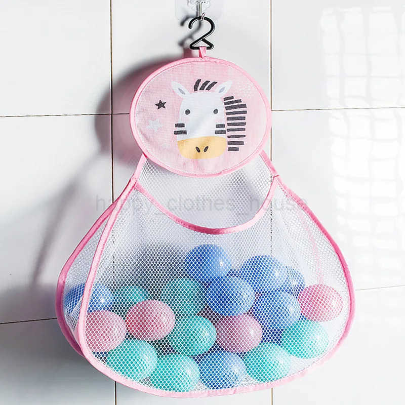 New Cute animal Bath Toys Kids Baby Tidy Storage Suction Bathroom Bathtub Doll Hanging Bag Basket Mesh Storage Bag Water ToysXJ2413258
