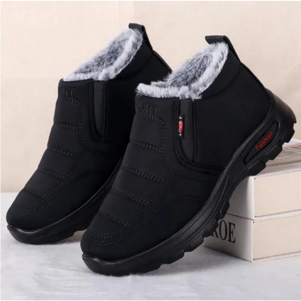 Barefoot winter boots snow hiking outdoor warm fur lining waterproof ankle barefoot shoes 241206