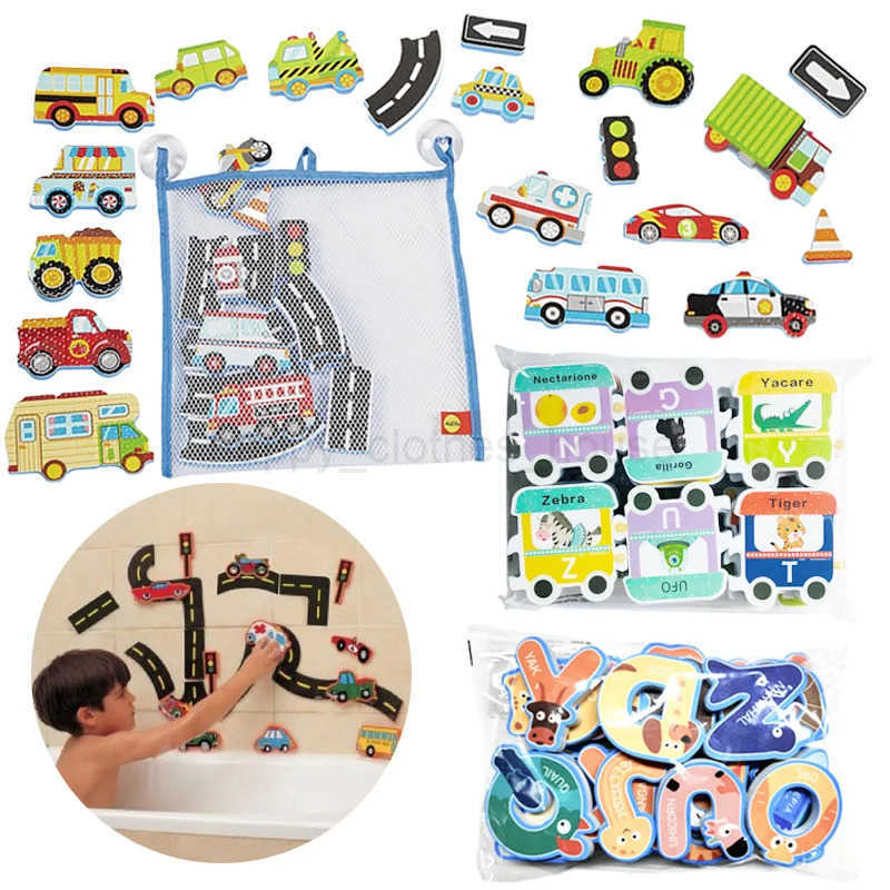 Children Shower Toys Bathroom Toy EVA Soft Reusable Ci Puzzle Early Education Games Parent Child Suitable for Aged 3-6 TMZXJ241207