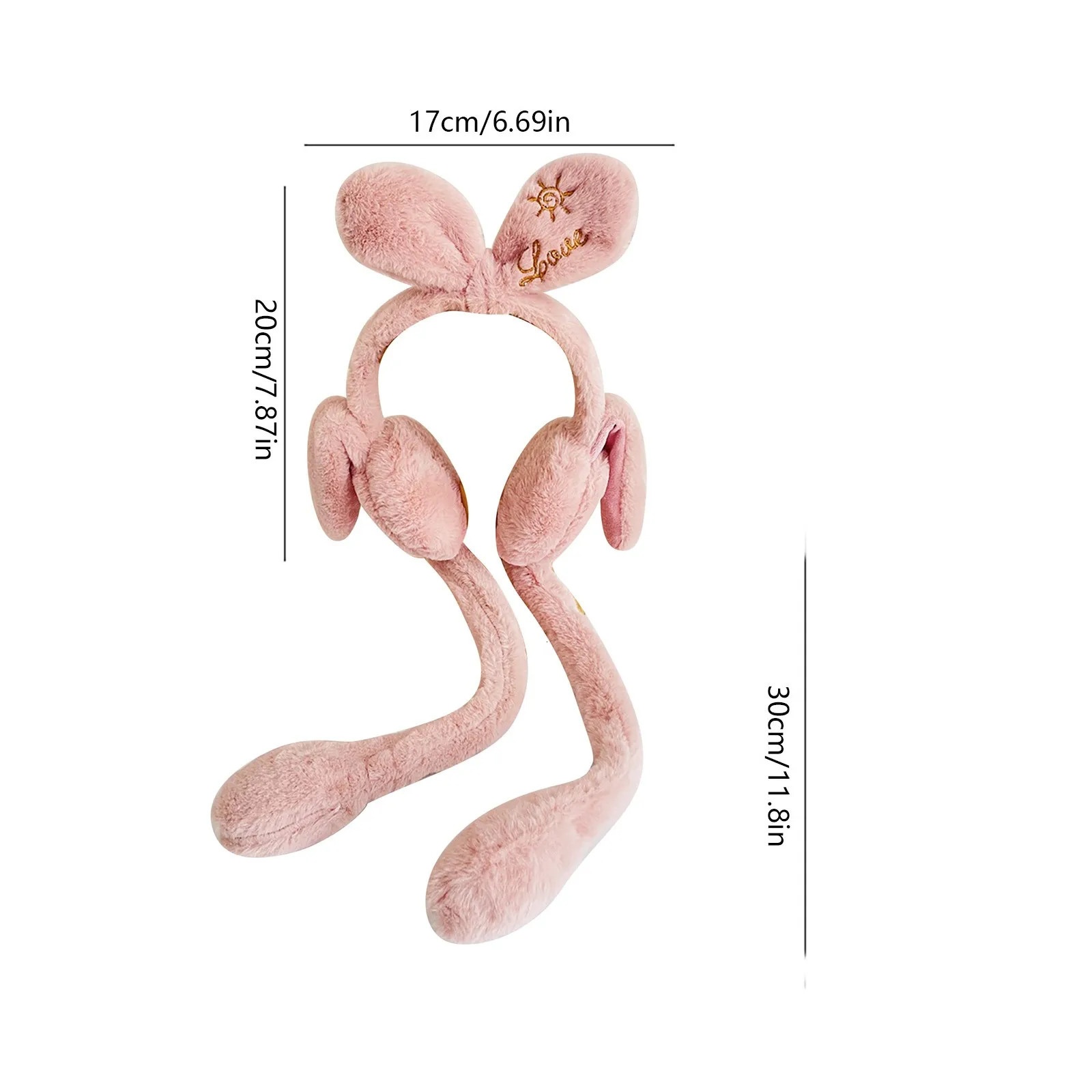 1 pink womens fluffy autumn and winter earmuffs cute and warm mobile airbag bear earmuffs cold earmuffs soft earmuffs daily wear 241205