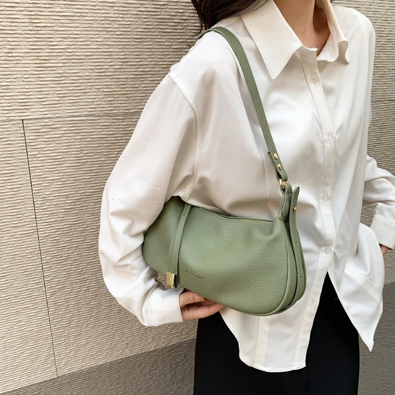 LEFTSIDE Shoulder Bag Womens Leather Womens Spring Trend Fashion Saddle Bag Green Handbag and Wallet 241205