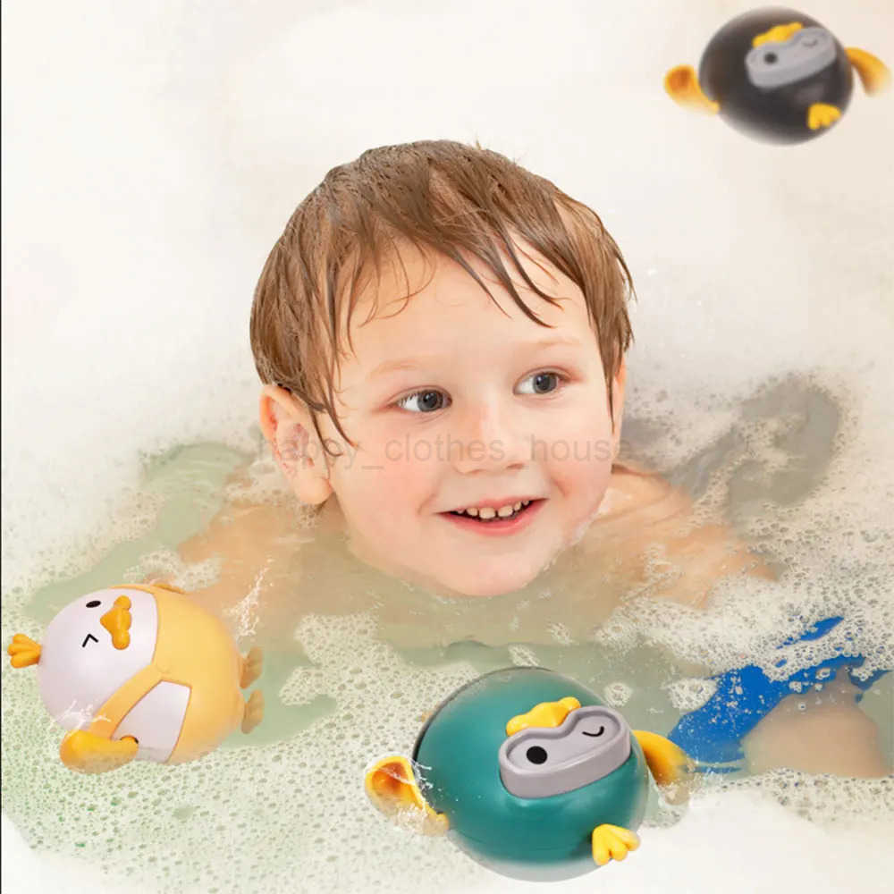 Cute Fun Toys Summer ChildrenS Bath Pull String Duckling Water Play Baby Bath Swimming Cute Toys For Boys And Girls UniversalXJ241207