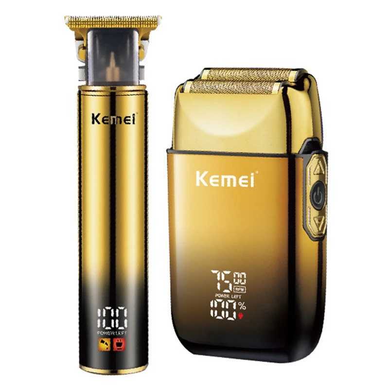 Kemei 2in1 Combo Electric Shaver Beard Hair Trimmer For Men Bald Head Foil ELectric Razor Facial Shaving Machine Hair ClipperXJ241207