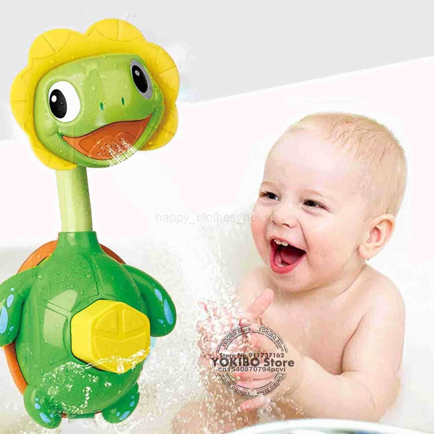 Turtle Baby Bath Toys Spray Bathing Tub Fountain Toys for Kid Hand Shower Floating Bathtub Shower Pool Bathroom Toy for BabyXJ241207