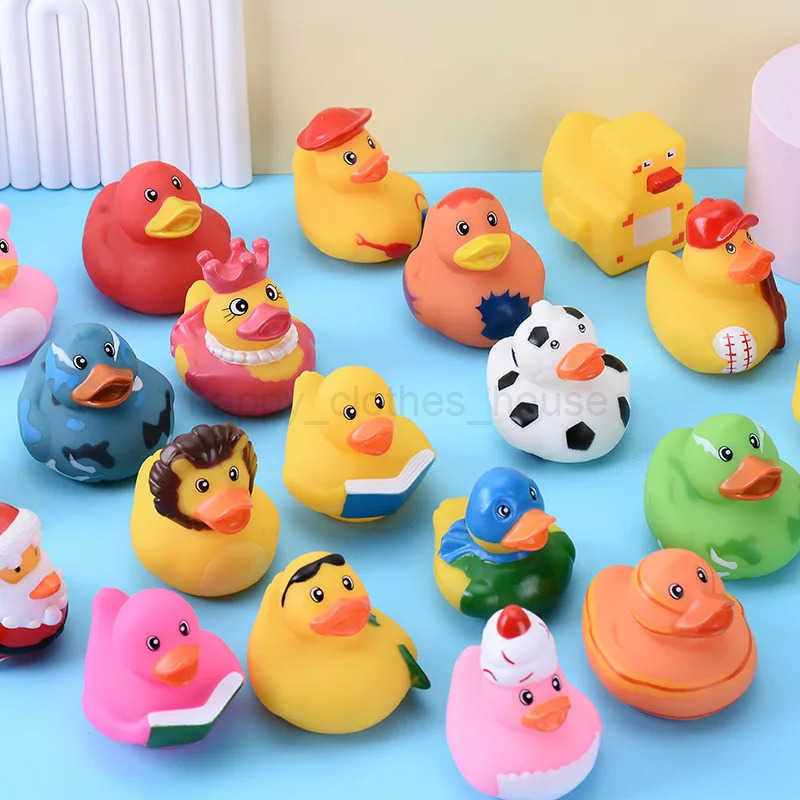 5-30PCS not repeated Baby Bath Ducks Swimming Pool Bath Toys Rubber Ducks Shower Water Toys for Childre GiftsXJ241207