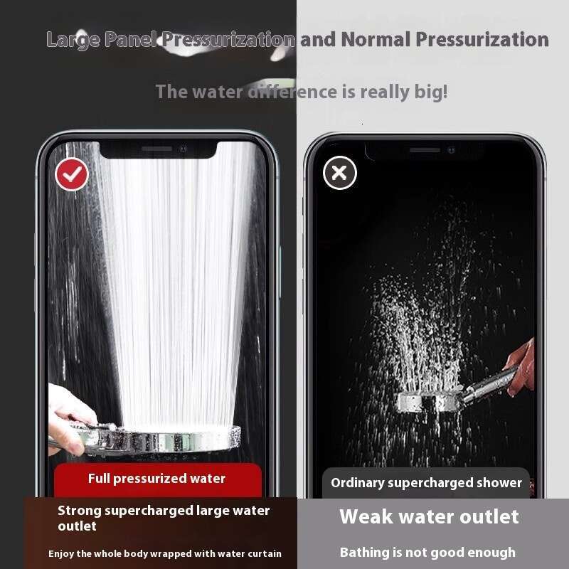 German pressurized household bathroom showerhead, faucet with high pressure and water output, shower showerhead