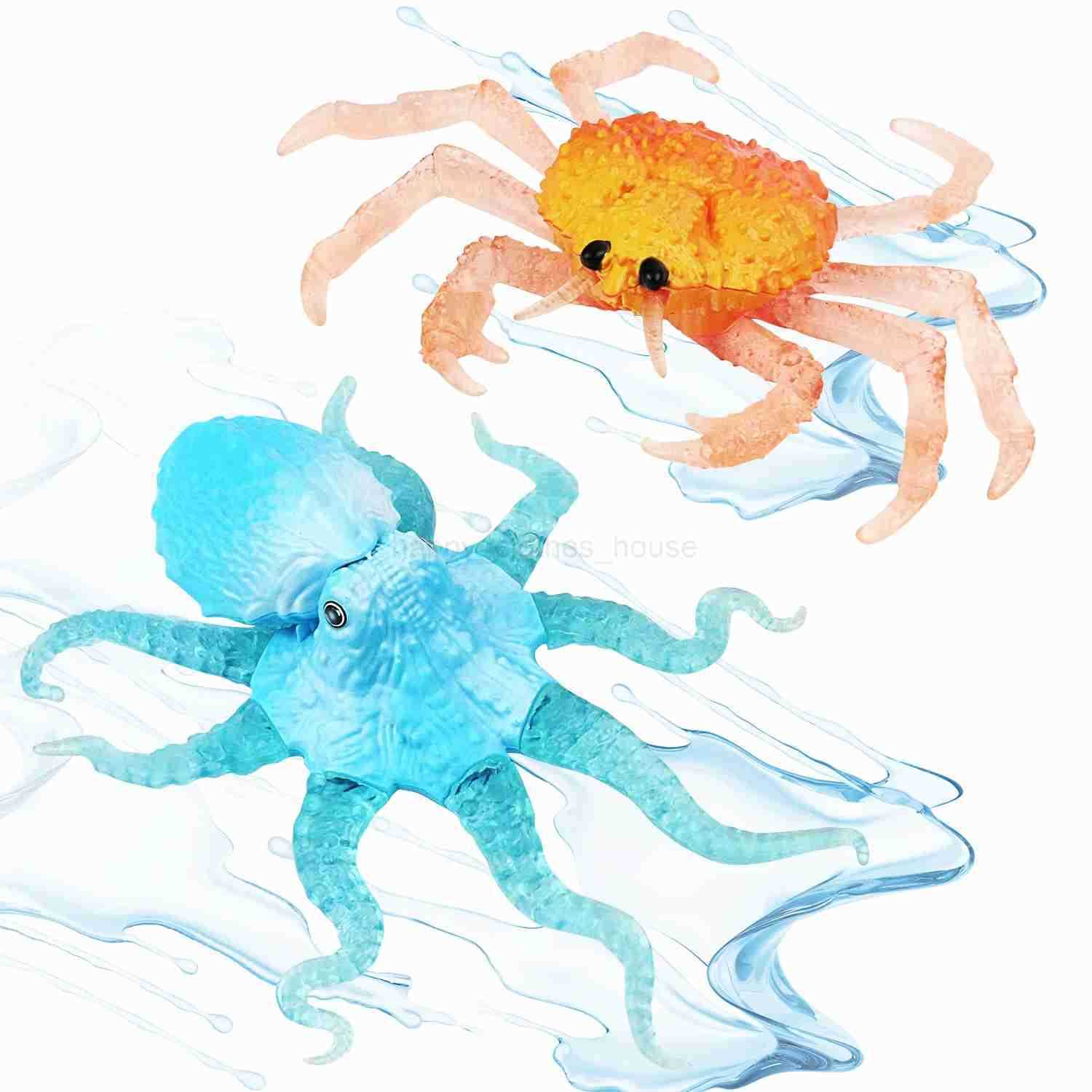 TPR simulation childrens toy soft rubber stretching octopus pinching music decompression water toy crabs marine creaturesXJ241207