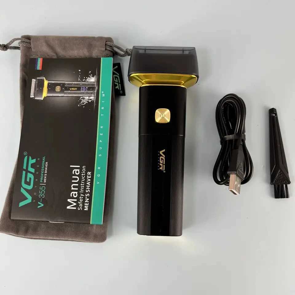 VGR Pro 3D Floating Wet Dry Electric Shaver For Men Rechargeable Facial Electric Razor Washable Beard bald head Shaving MachineXJ241207