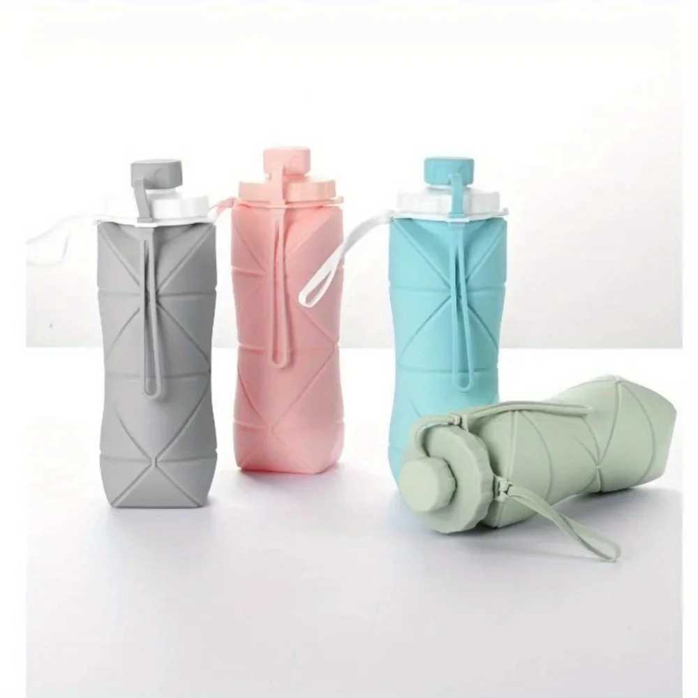 600ml Large Capacity Outdoor Travel Sports Portable Silicone Water Food Grade Telescopic Foldable Cup Z260202