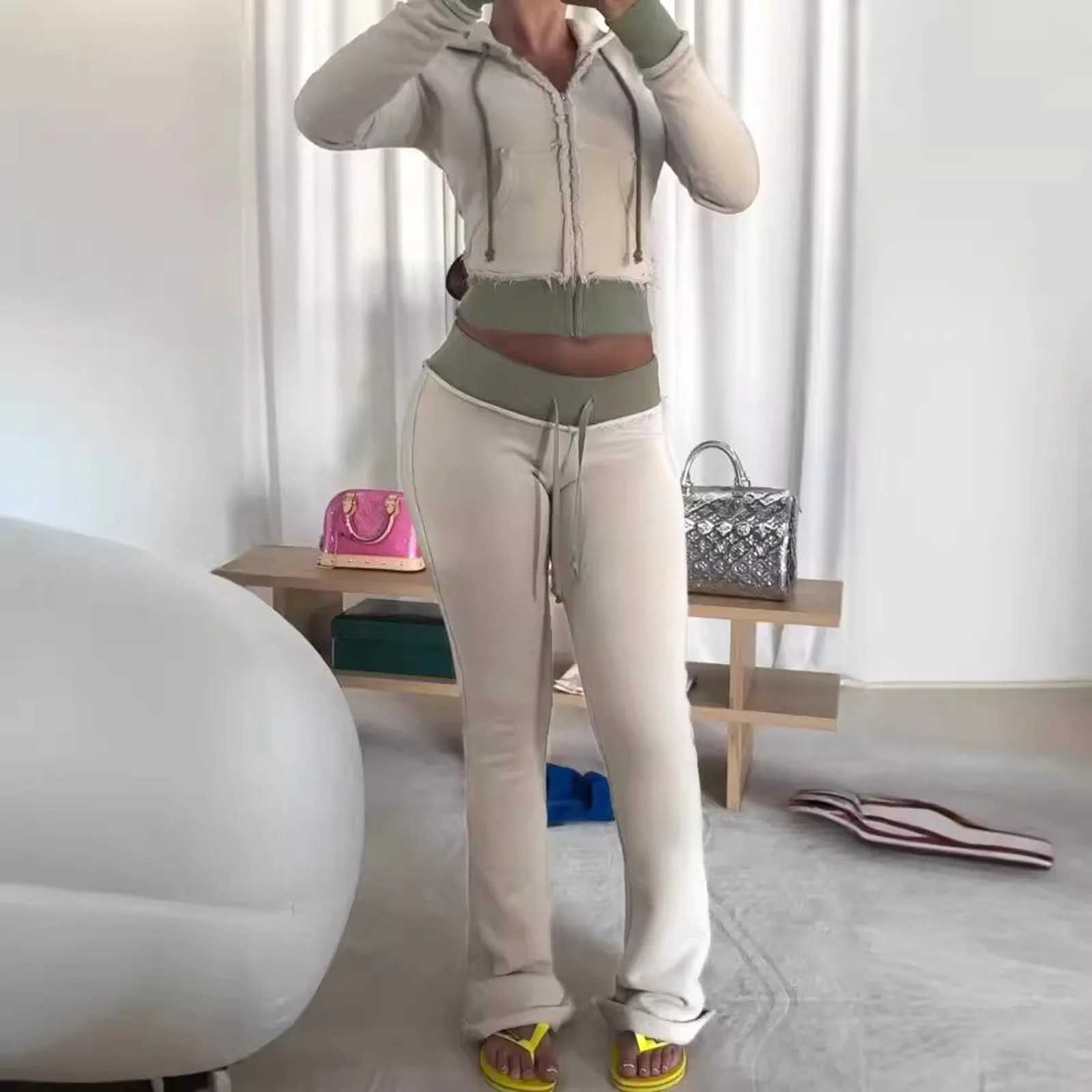 2 Piece Sets Women Outfit Winter 2024 Trend Elegant Warm Suit Vintage Sports Y2k Trouser Sets Hidden Cult Cardigan Tracksuit SetC241207