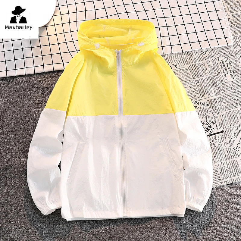 Summer Coat Men Women Lightweight Colorblock Sunscreen Fishing Running Clothes Outdoor Casual Quickdrying Skin Windbreaker 241202