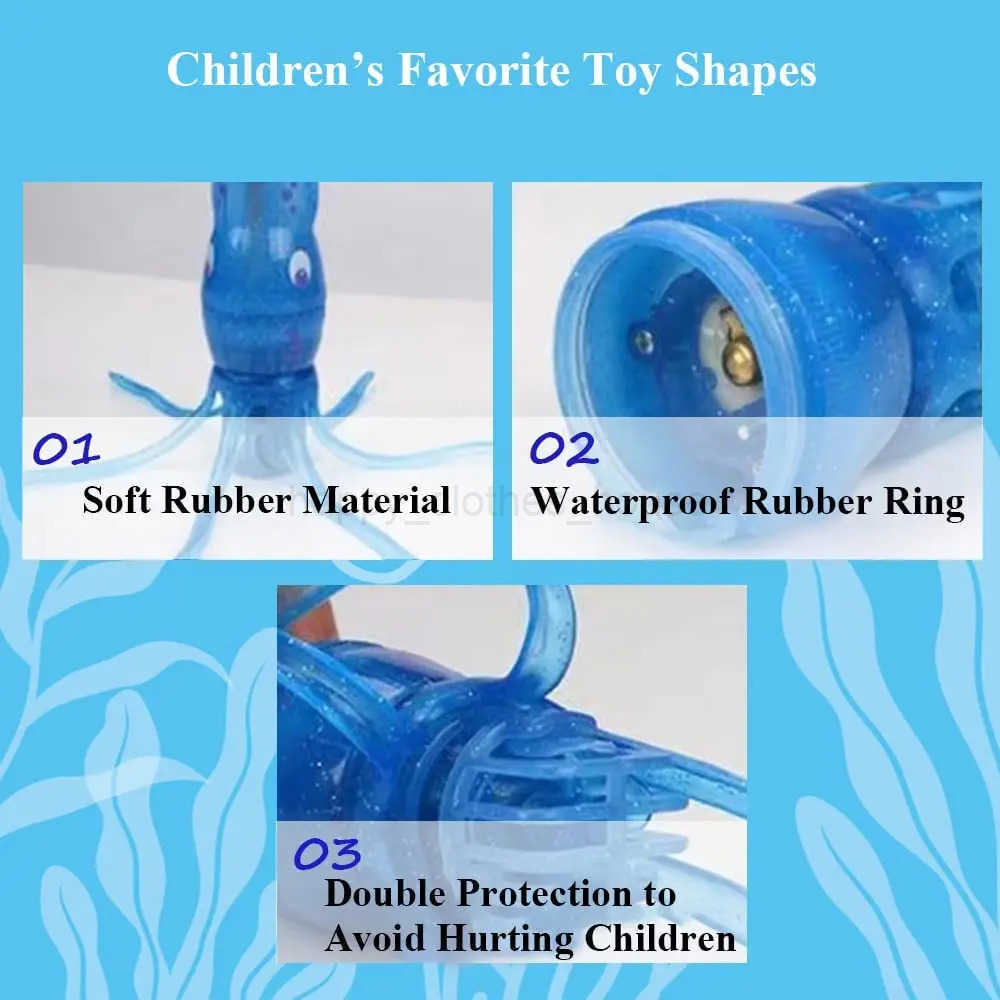 Crocichi Pool Toys Electric Squid Bath Tub Toy for Toddler 3-4 Year Light Up Fish Bathroom Toy for Kids 4-8 Preschool ToddlerXJ241207