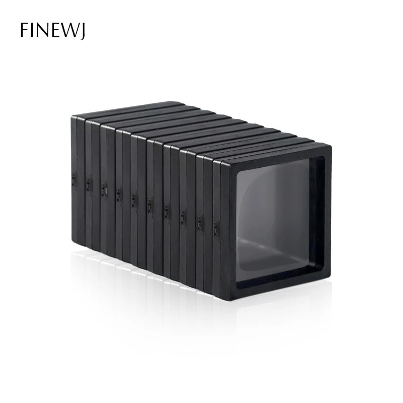 10 loose PE film display boxes rings earrings jewelry stands film boxes coin containers floating display racks 241206