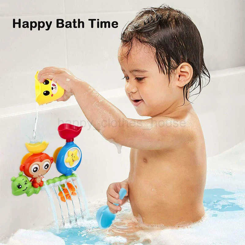 Baby Bath Toy Wall Sunction Cup Track Water Games Bathroom Monkey Caterpilla Bath Shower Toy for Boys Girls Christmas GiftsXJ241207