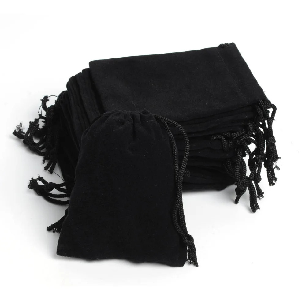 100pcs 7x9cm Velvet Drawstring Bag Jewelry Bag Years Birthday Christmas Party Ball Gift Bag Pochette Cadeau Sachet Bonbon 241206