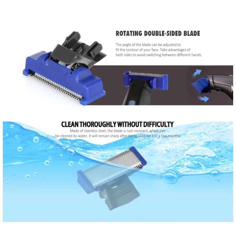 Electric Solo Razor Shaver Head Hair Trimmer Men Shaver Electric Rechargeable Blade Trimmer Edger Micro-1/2/4PCSXJ241207