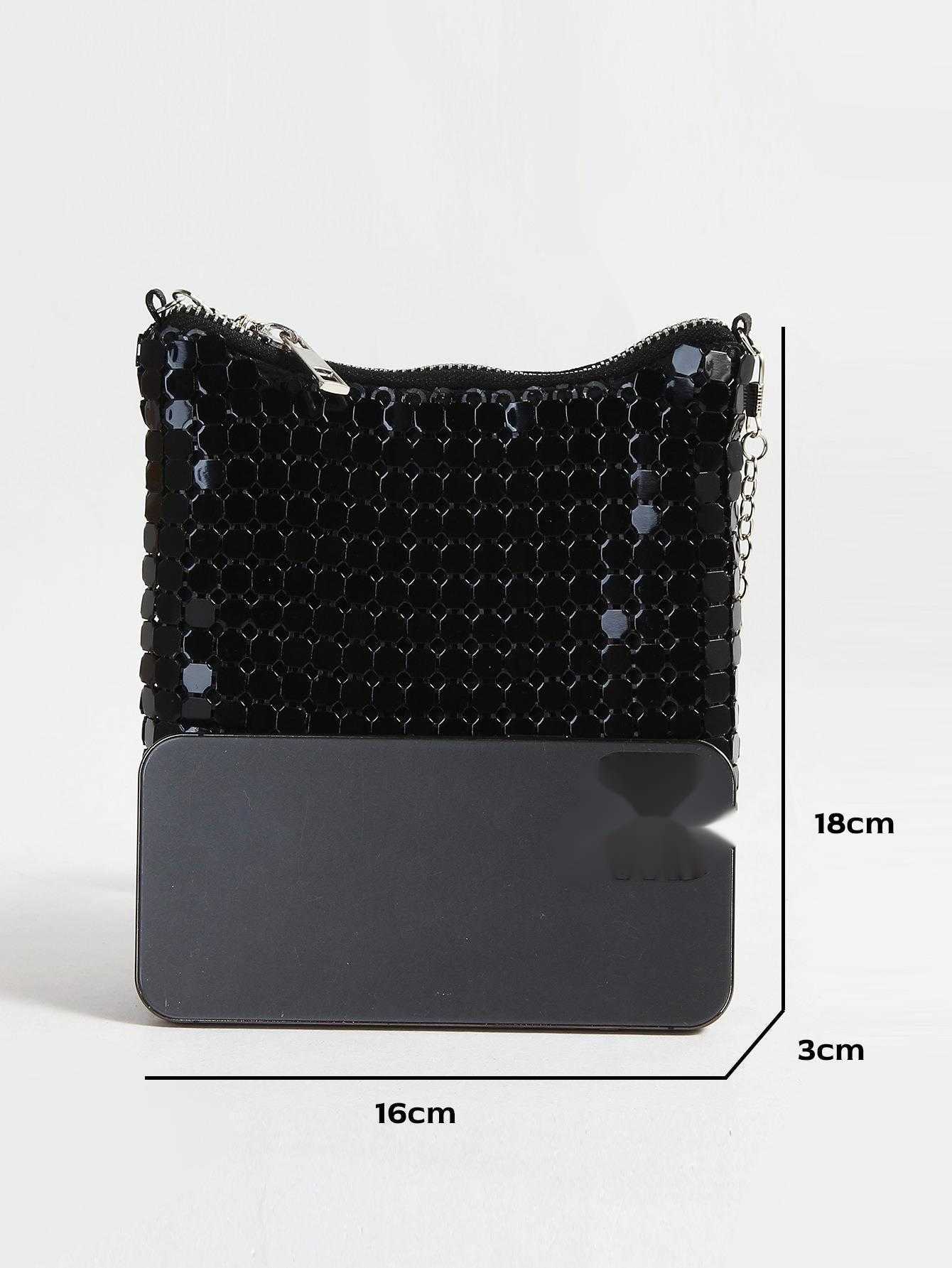 Clutch Bag New Aluminum Sheet Bag Portable Chain Bag Banquet Party One Shoulder Handbag Ladies Bag 240920