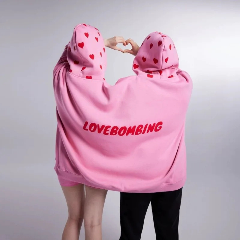 Couple intimate onepiece sweatshirt sports casual boiled drama men and women pullover hooded top im her he 241203