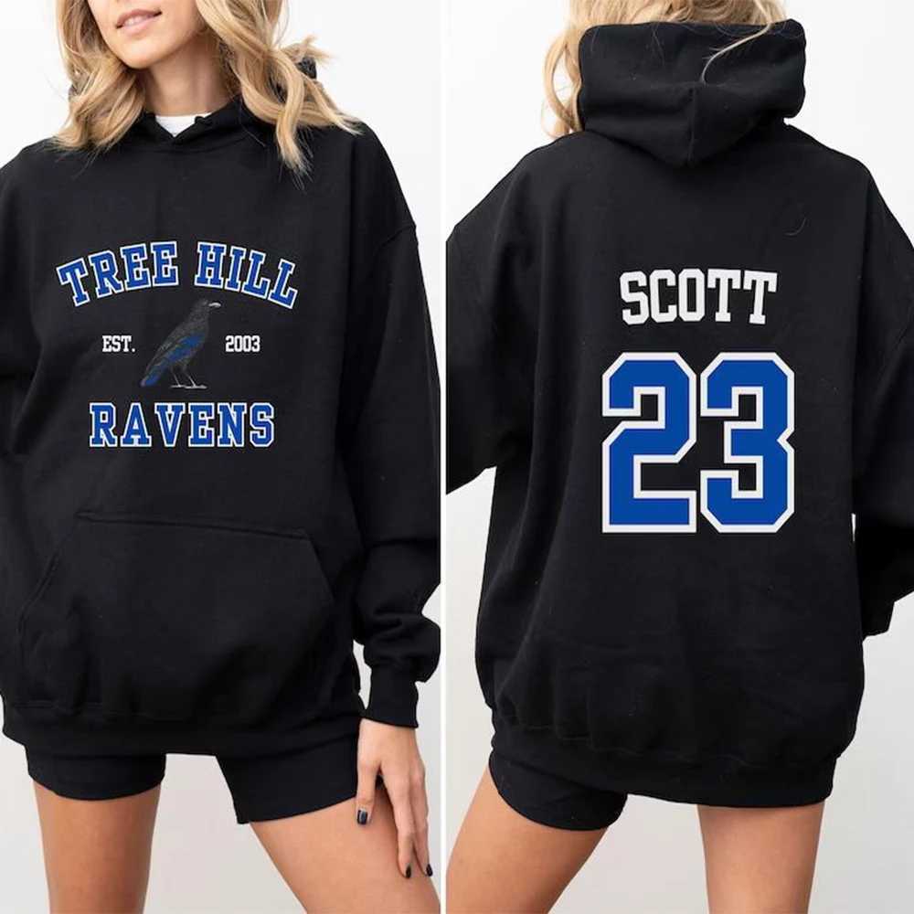 TR HILL RAVENS Hoodie One Tr Hill Nathan Scott 23 Hooded Sweatshirt North Carolina Tv Show Trendy Hoodies Oth Fans Gifts X2507151
