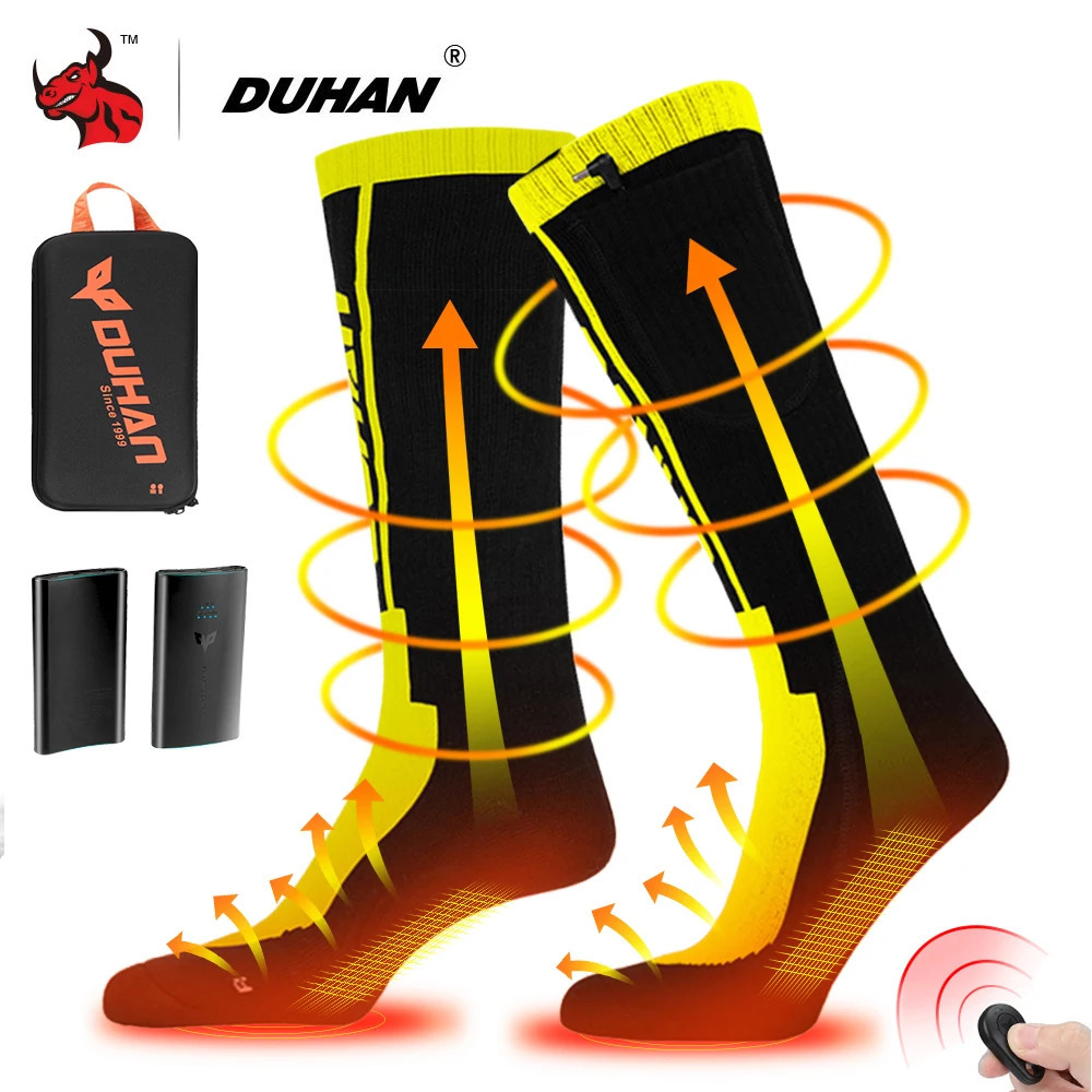 DUHAN Motorcycle Socks Winter Foot Adjustable Warm Electric Warm Socks Battery Power 241206