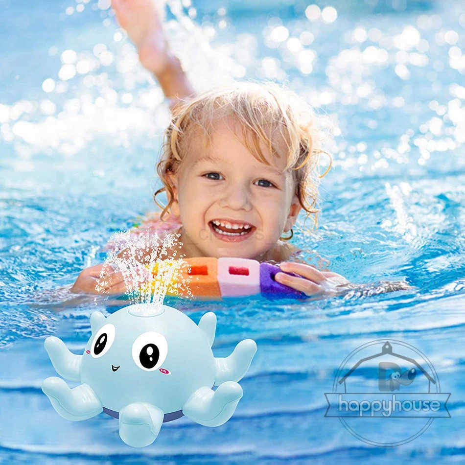 Baby Bath Toys Spray Water Shower Swim Pool Bathing Toys for Kids Electric Whale Bath Ball with Light Music LED Light Baby ToysXJ241207