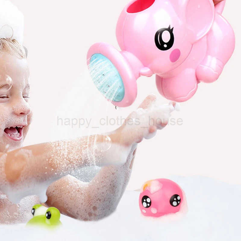 Baby Bath Toys Lovely Plastic Elephant Shape Water Spray for Baby Shower Swimming Toys Kids Gift Storage Mesh Bag Baby Kids ToyXJ24746