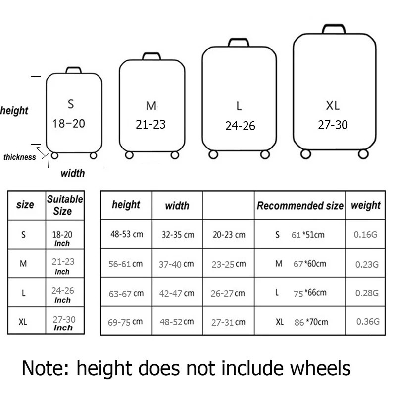 Fashion luggage compartment lid with high elasticity geometric heart-shaped luggage compartment lid dust cover 18-32 inch luggage basic accessories 24