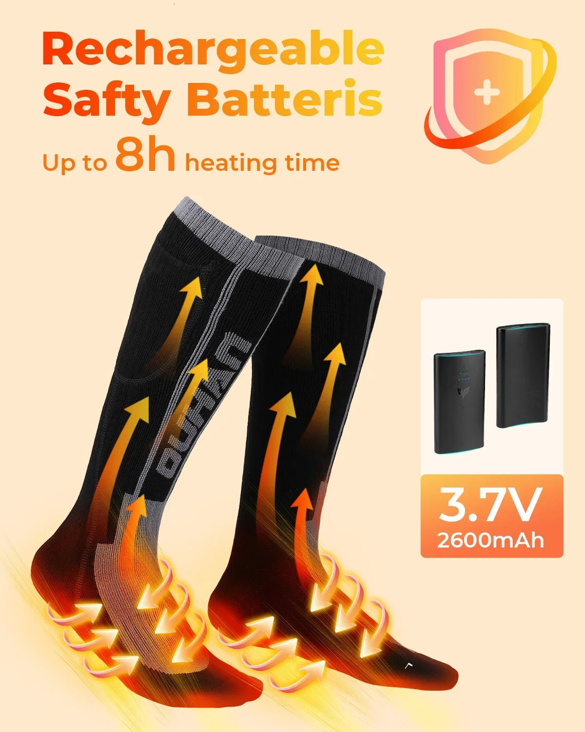 socks remote control motorcycle electric heating socks rechargeable battery winter thick socks mens 241206