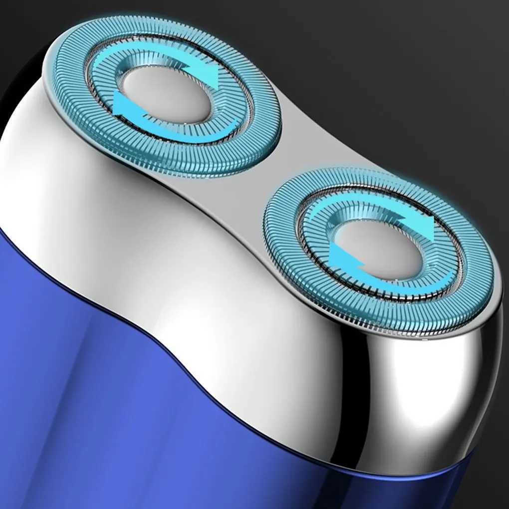 Mini Portable Electric Shave Razor Beard Trimmer Shaver Double Head Mens Beard Razor Pocket Razor Dry And Wet Dual ShavingXJ241207