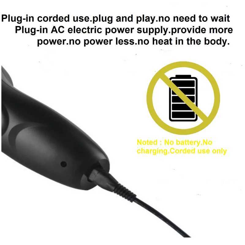 Professional Corded Shaver Electric Razor for Bald Head Shaver for Balder Men Face Dry Close Shave Clipper Stubble Beard TrimmerXJ241207