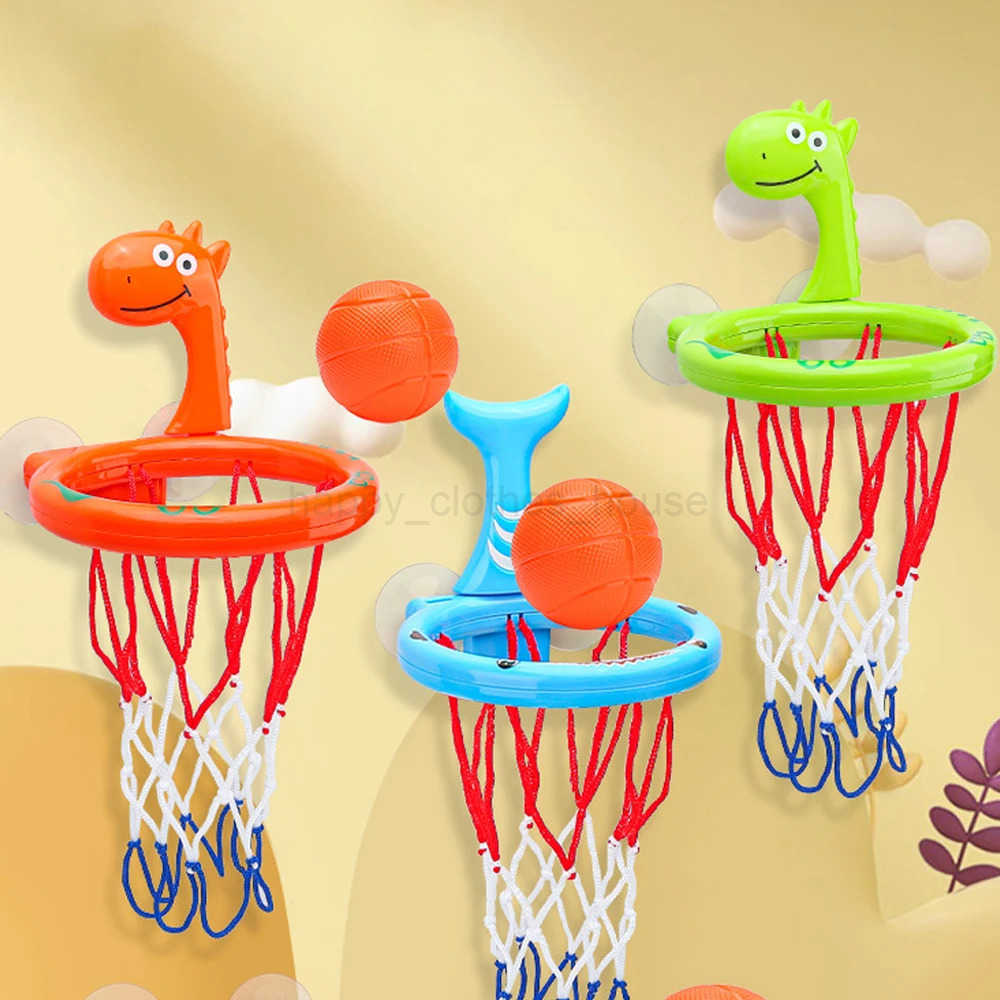 Baby Bath Toy Children Water Play Toys Set Bathroom Bathtub Suction Cup Shooting Basketball Hoop with 3 Balls Bath Toys for KidsXJ241207