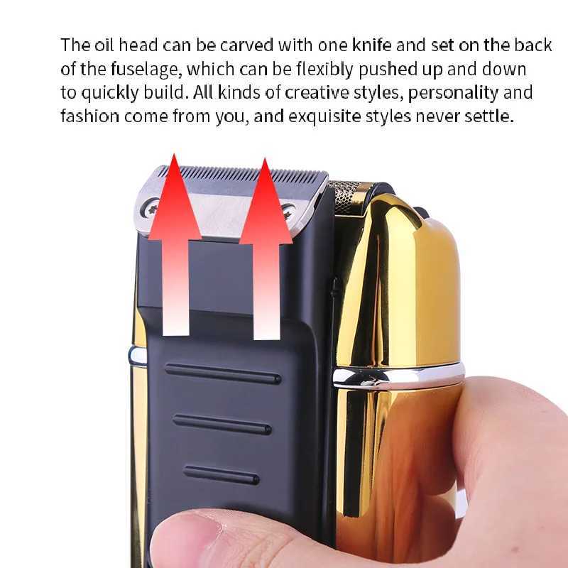 Kemei Metal barber hair electric shaver for men Rechargeable beard electric razor washable bald head shaving machine lithiumXJ241207