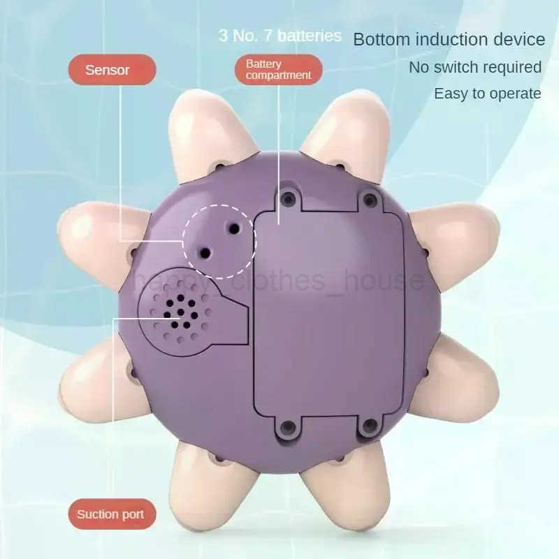 Baby Bath Toys Spray Water Shower Bathing Toys for Kids Electric Whale Bath Ball with Light Music LED Light Toys Bathtub ToyXJ241452