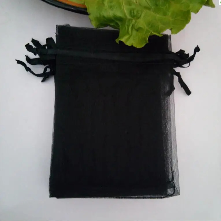 200pcs/10x15 11x16 13x18 15x20cm black organic drawstring bag jewelry gift packaging bag suitable for weddings/birthdays/Christmas 241206