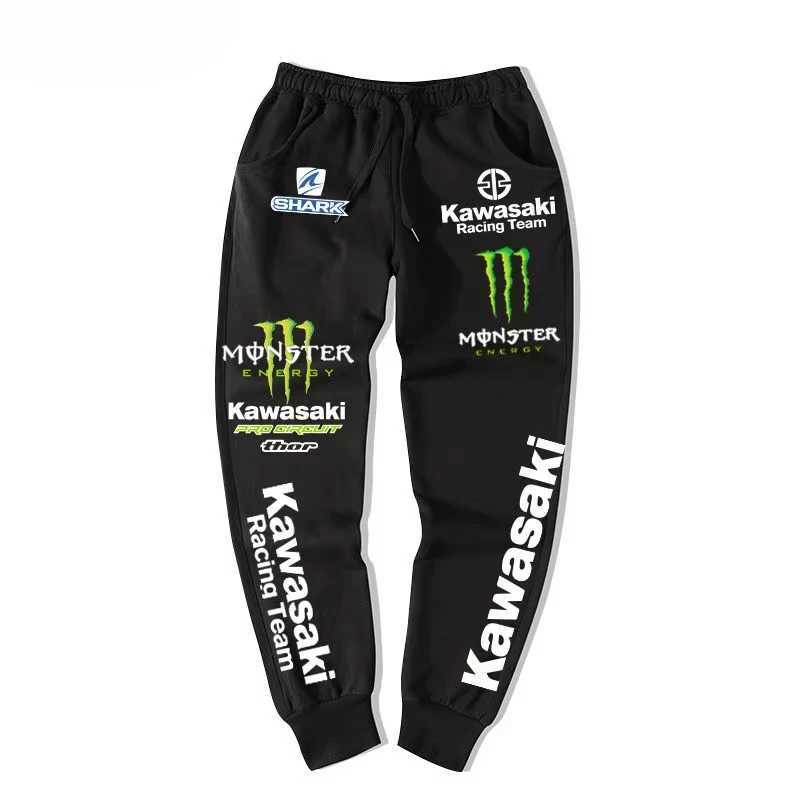 Men's Pants Kawasaki mens and womens motorcycle pants autumn and winter loose fit suitable for motorcycle heavy motorcycle riding sports pants Casua T241204