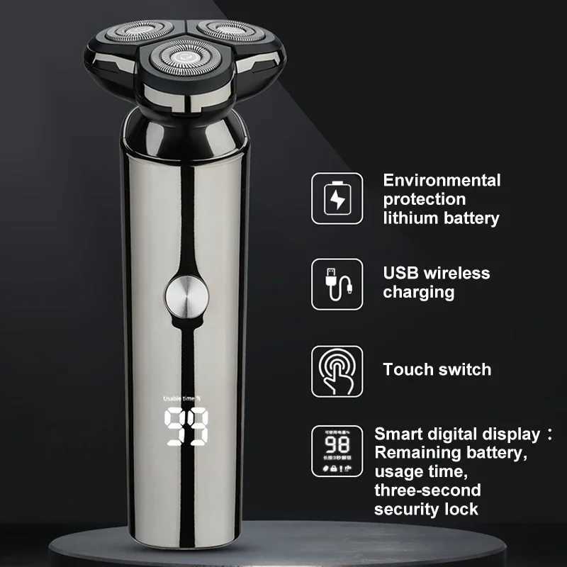 S3000 Wireless 4D Electric Shaver Mens Razor USB Rechargeable Waterproof BaseXJ241207