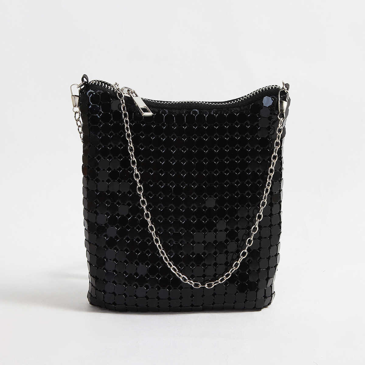 Clutch Bag New Aluminum Sheet Bag Portable Chain Bag Banquet Party One Shoulder Handbag Ladies Bag 240920