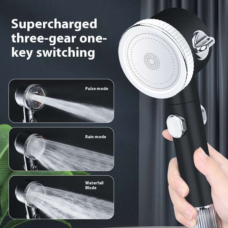 New Type Wearing Boosted Rubbing Handheld Massage Spray Head Silicone Rain Set Pressure Regulating and Water Stopping Shower