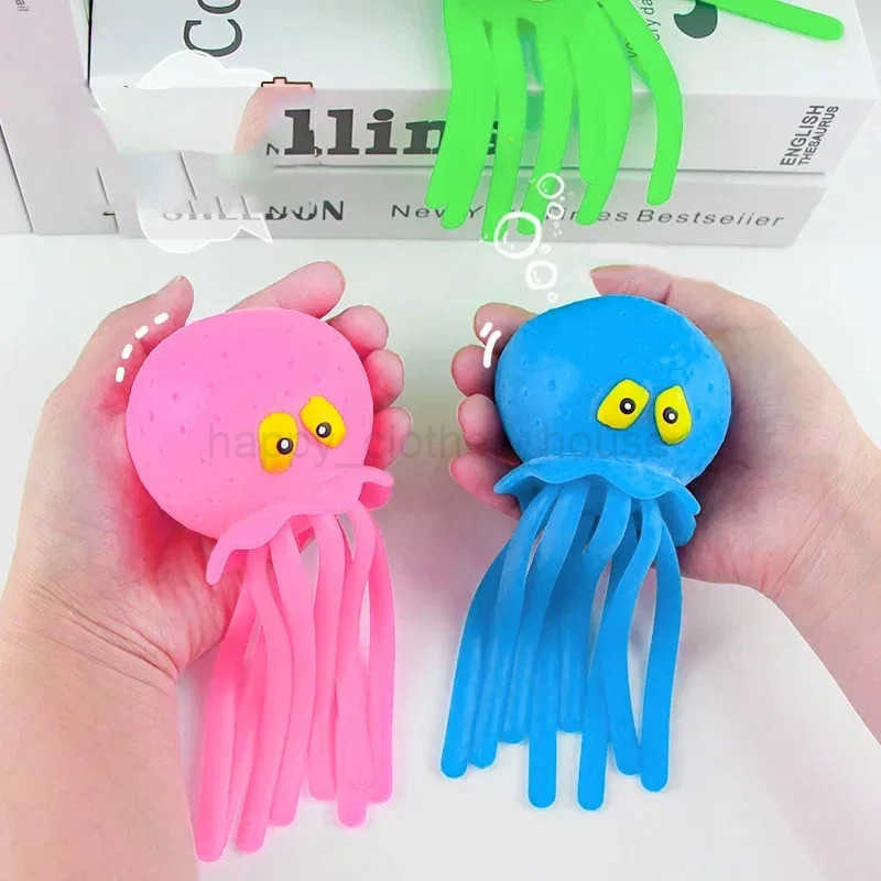 Baby Bath Toys Sponge Water Absorbing Octopus Squeezing Stress Relief Toys Summer Swimming Play Water Toy for ChildrenXJ240284