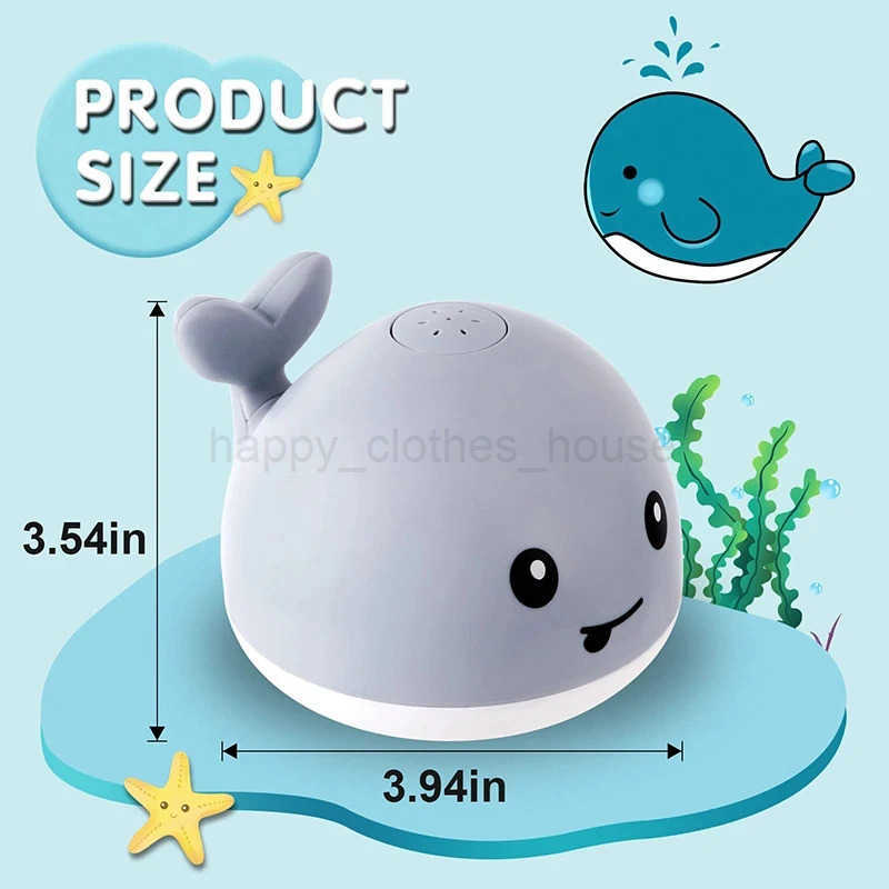 Baby Light Up Bath Toys Whale Automatic Sprinkler Bathtub Toys kids Infant Swim Pool Bathroom Toys Gifts With Music LED LightXJ21125