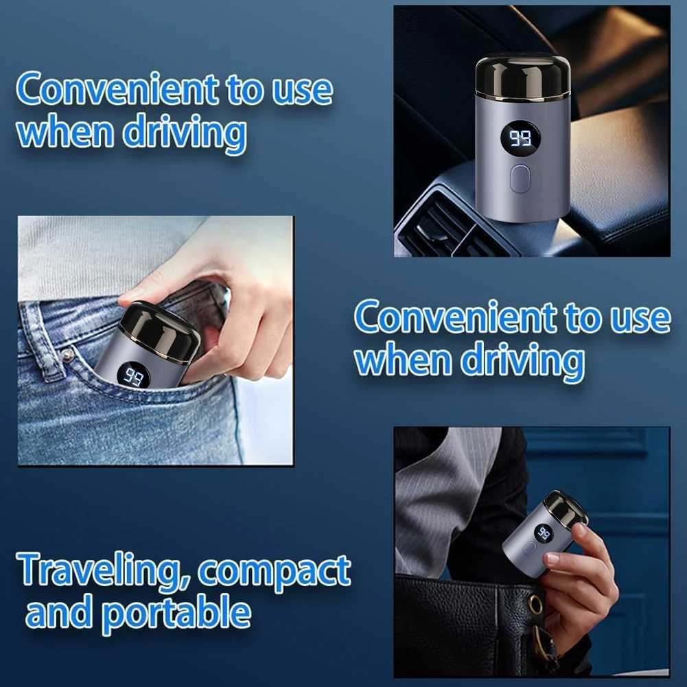Mini Electric Shaver Portable Powerful Storm Razor for Men Women Wet and Dry USB Rechargeable Power Display Body Hair TrimmerXJ241207