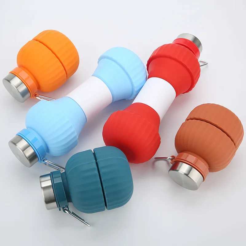 Outdoor sports summer large capacity silicone kettle foldable outdoor portable water cup Z260202