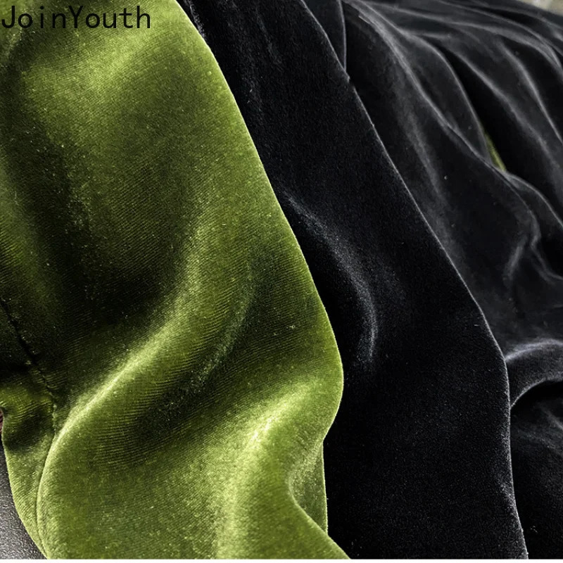 Korean wide leg pants for women high waisted slim fit straight velvet Trouser fashion casual retro Pantalon women bottom 241202